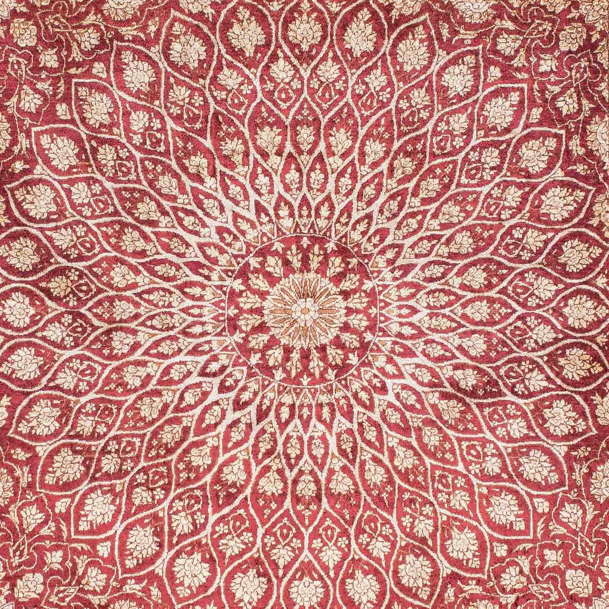 Perzisch tapijt - Ghom - 151 x 100 cm - donkerrood