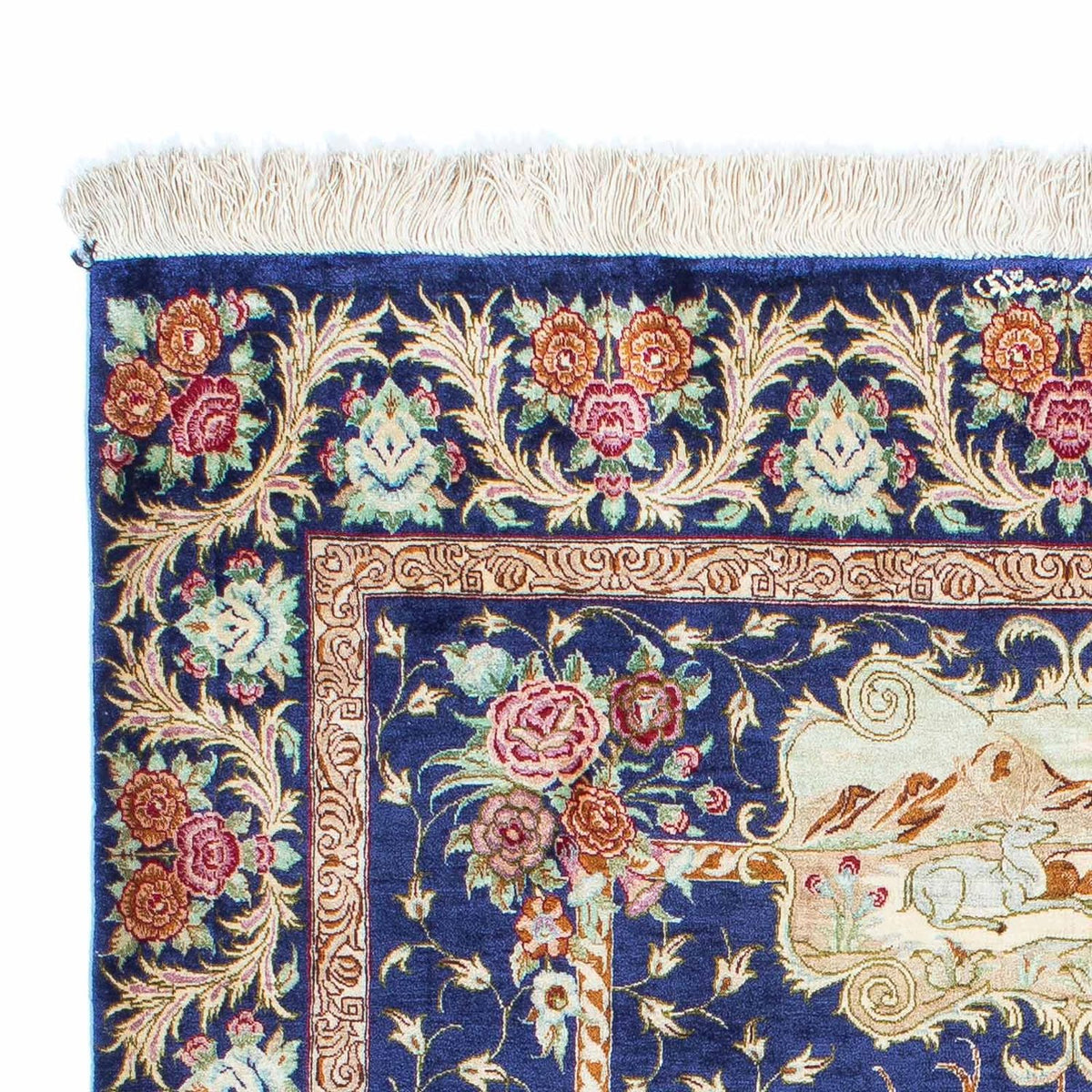 Qom Tapijt 100x147cm - Perzisch tapijt