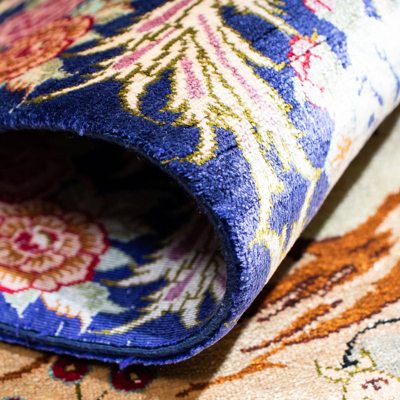 Perzisch tapijt - Ghom - 147 x 100 cm - donkerblauw