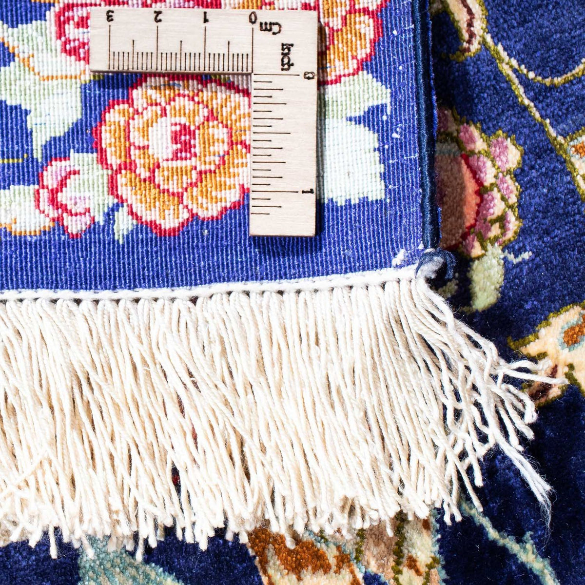 Perzisch tapijt - Ghom - 147 x 100 cm - donkerblauw