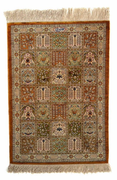 Qom Tapijt 55x76cm - Perzisch tapijt