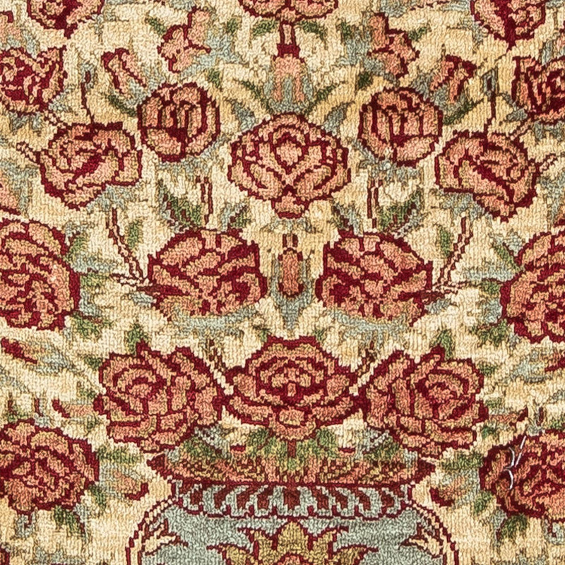 Zijden tapijt - Ghom Silk - Premium - 41 x 31 cm - beige