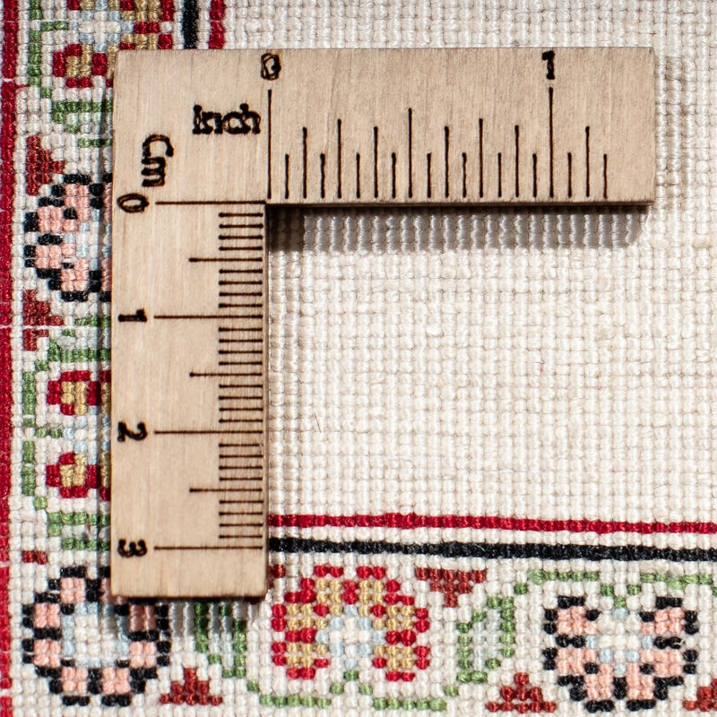 Zijden tapijt - Ghom Silk - Premium - 41 x 31 cm - beige