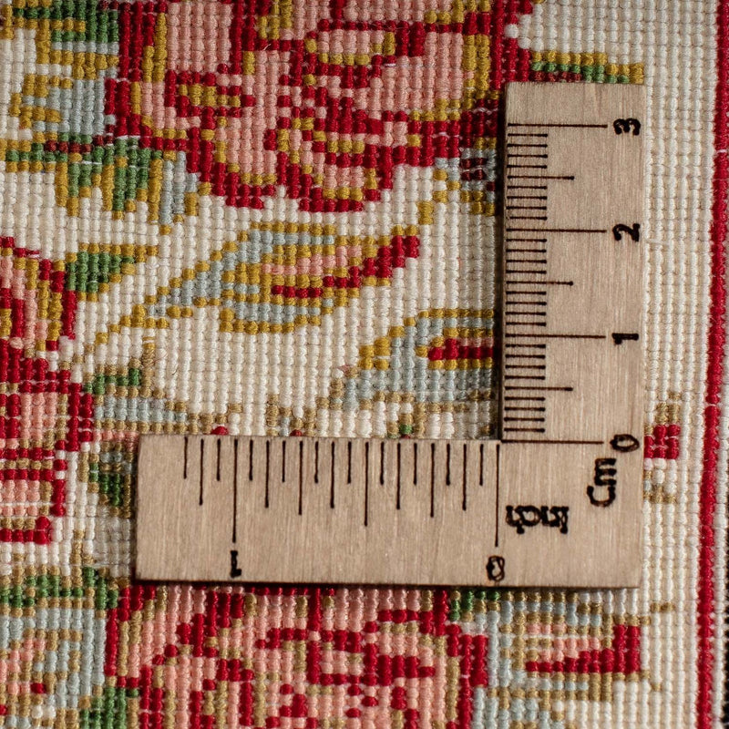 Zijden tapijt - Ghom Silk - Premium - 42 x 31 cm - beige