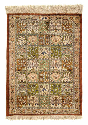 Perzisch tapijt - Ghom - 75 x 56 cm - veelkleurig