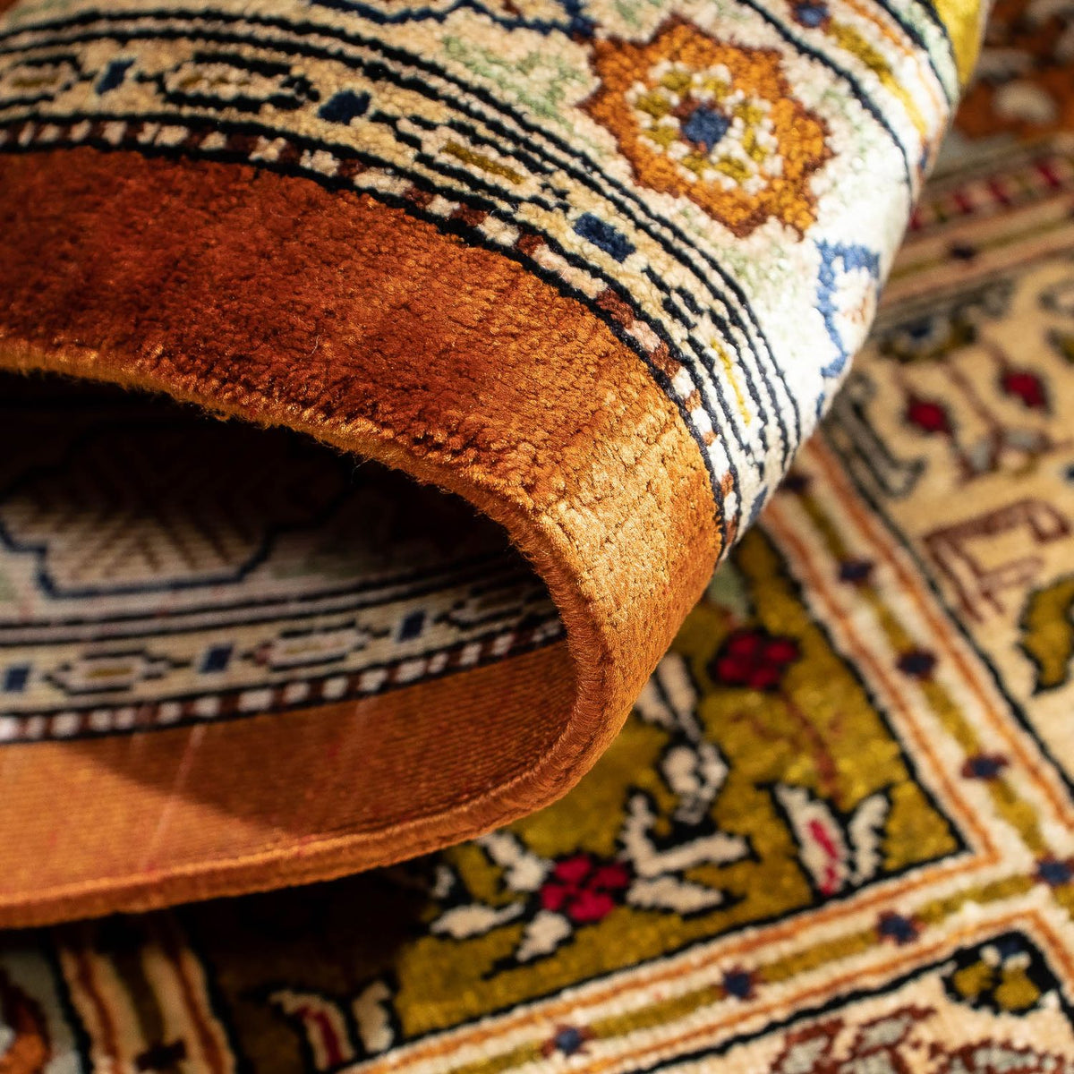 Perzisch tapijt - Ghom - 72 x 56 cm - veelkleurig