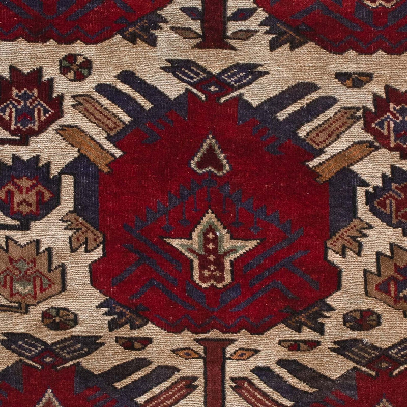 Baluch tapijt vierkant  - 137 x 130 cm - lichtbruin