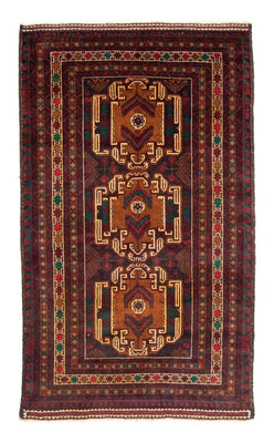 Loper Baluch tapijt - 209 x 111 cm - donkerrood
