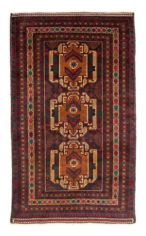 Loper Baluch tapijt - 209 x 111 cm - donkerrood