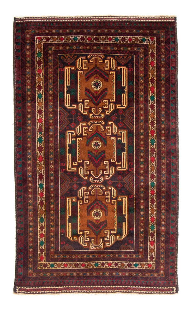 Loper Baluch tapijt - 209 x 111 cm - donkerrood