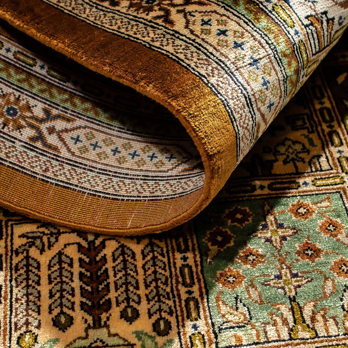 Perzisch tapijt - Ghom - 77 x 55 cm - veelkleurig