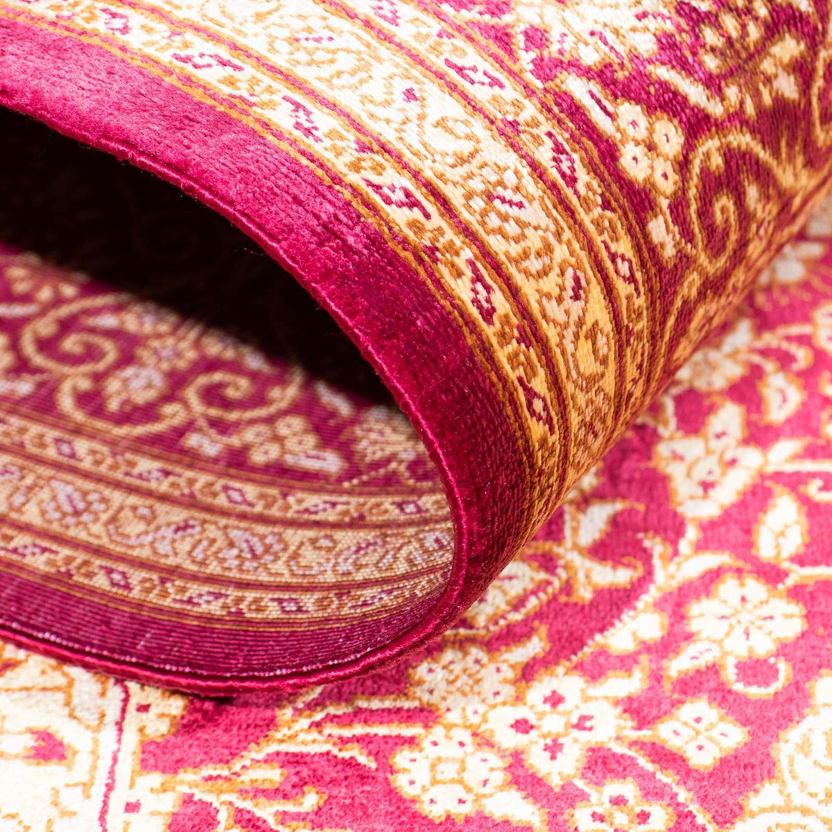 Perzisch tapijt - Ghom - 143 x 95 cm - donkerrood