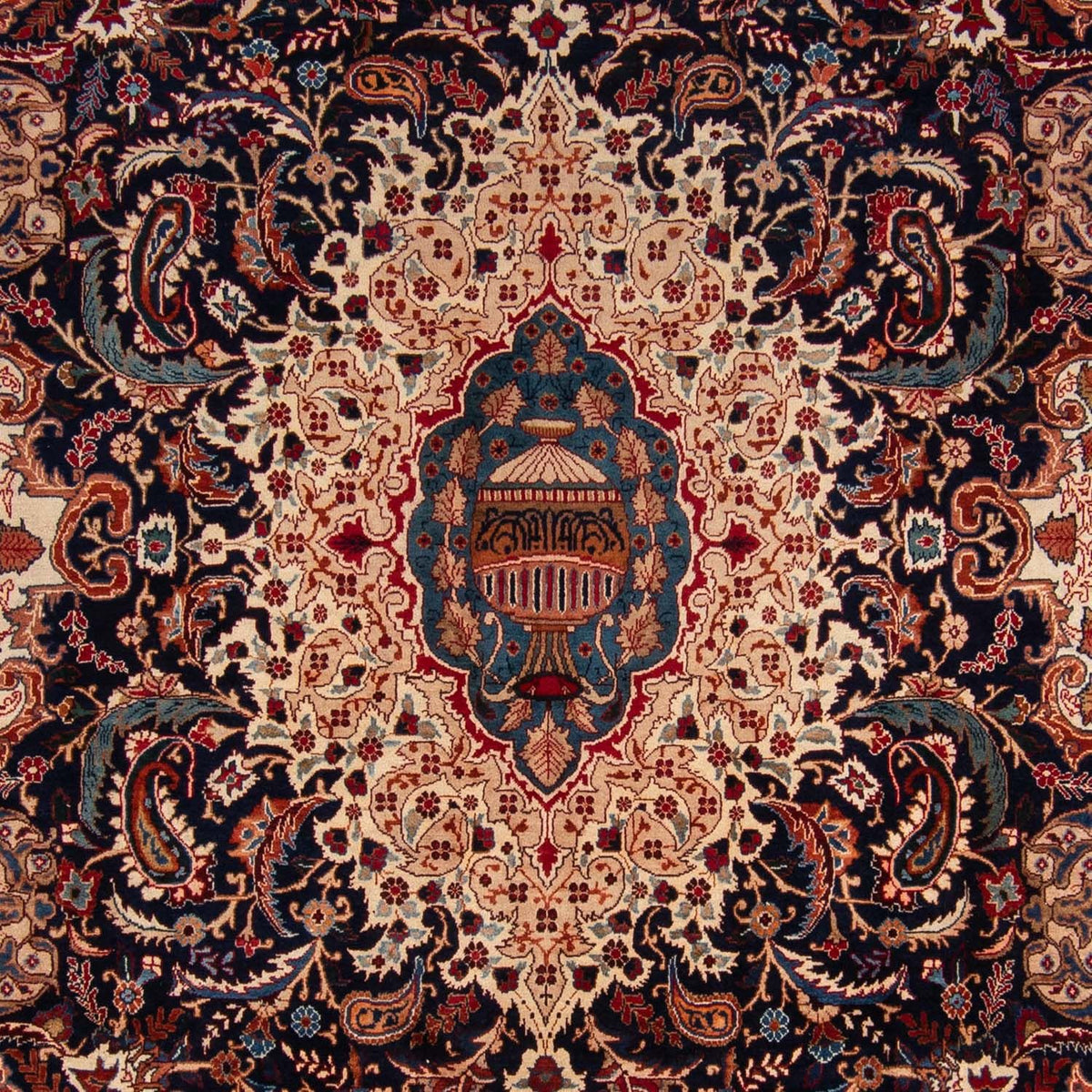 Perzisch tapijt - Klassiek - 365 x 257 cm - donkerblauw