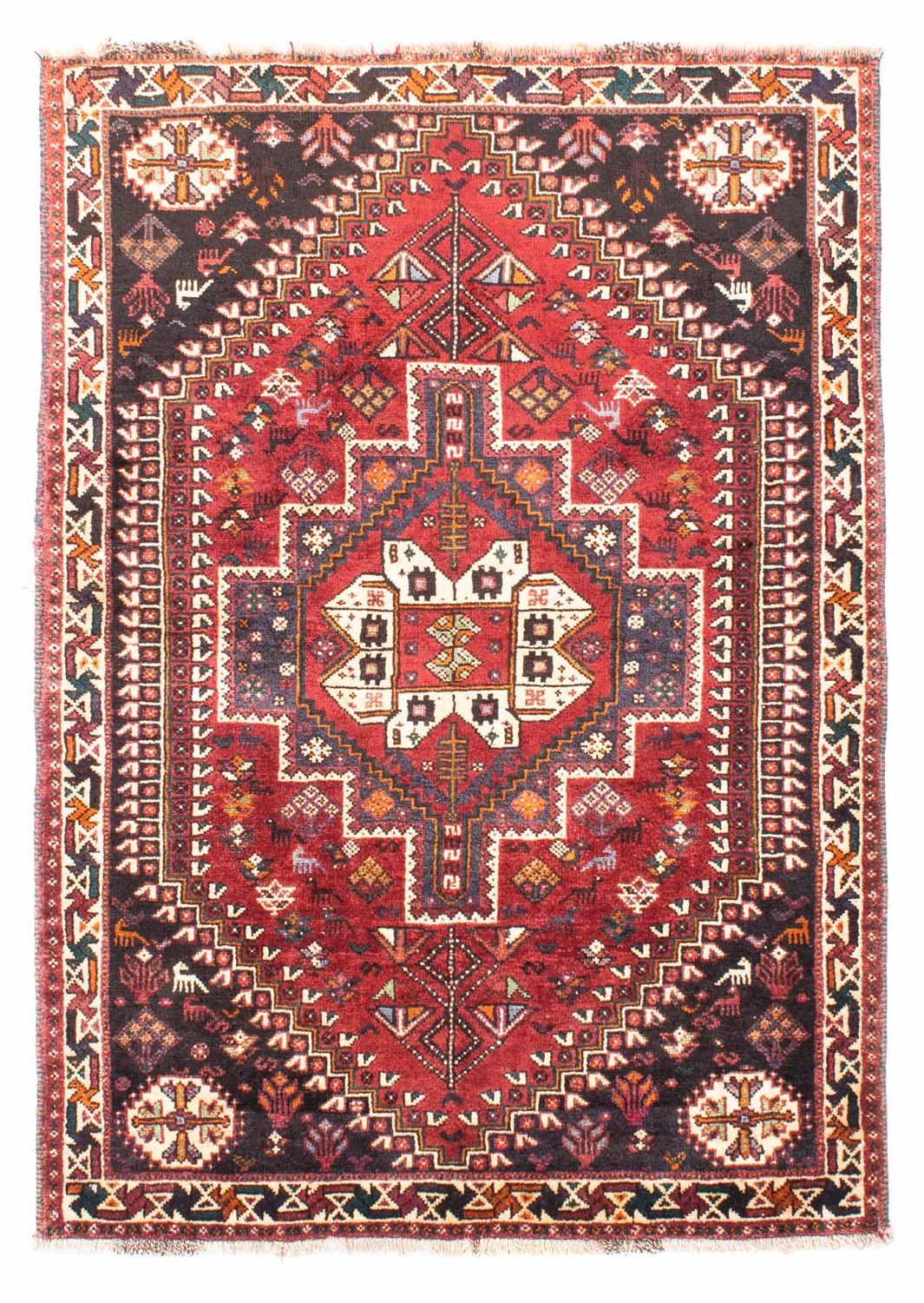 Perzisch Tapijt - Nomadisch - 163 x 112 cm - donkerrood