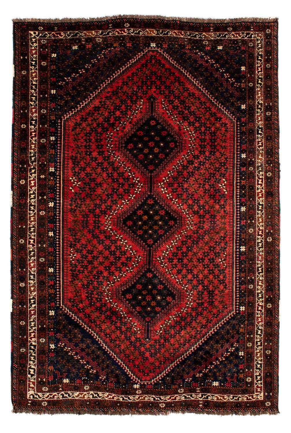 Perzisch Tapijt - Nomadisch - 291 x 206 cm - donkerrood