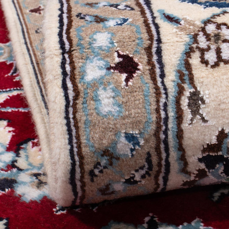 Perzisch tapijt - Nain - 294 x 197 cm - donkerrood