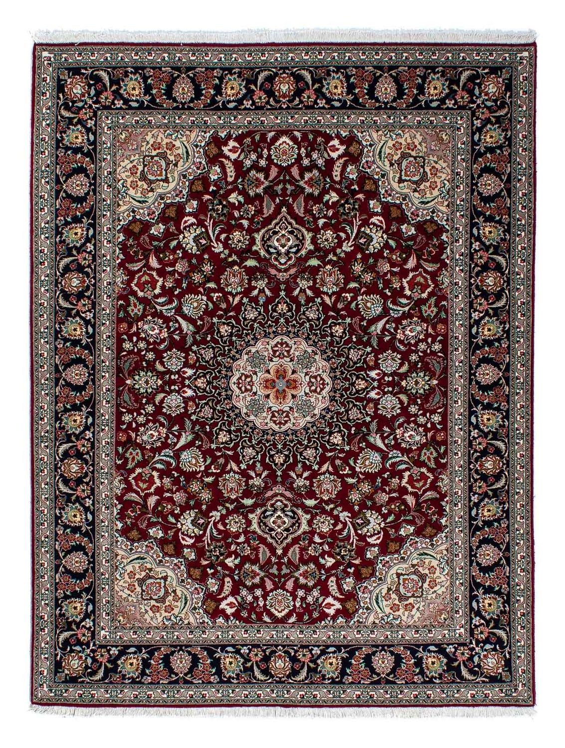 Perzisch tapijt - Tabriz - Royal - 196 x 155 cm - donkerrood