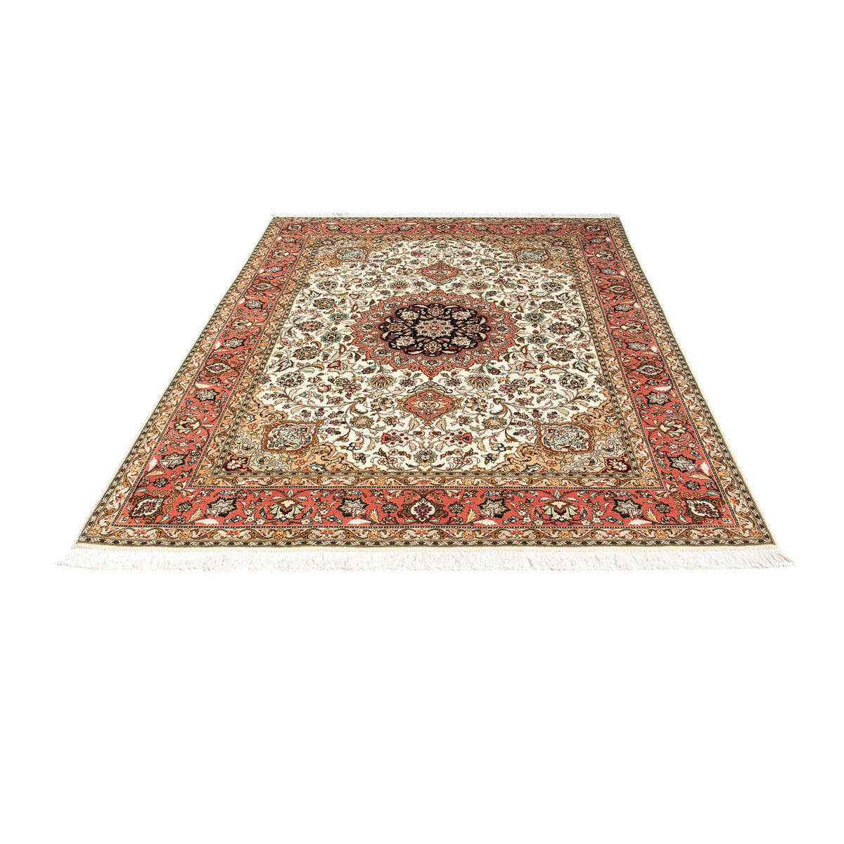 Perzisch tapijt - Tabriz - Royal - 204 x 154 cm - beige