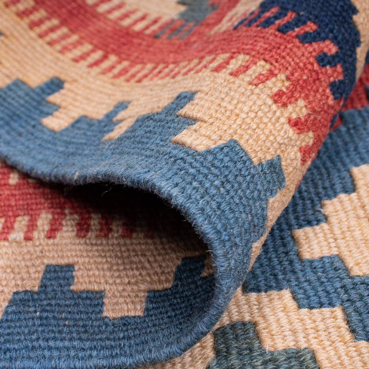 Kelim tapijt - Oosters - 166 x 127 cm - blauw