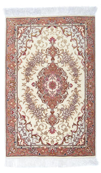 Perzisch tapijt - Tabriz - Royal - 93 x 61 cm - beige