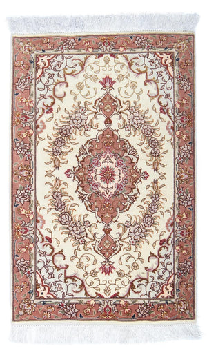 Perzisch tapijt - Tabriz - Royal - 93 x 61 cm - beige