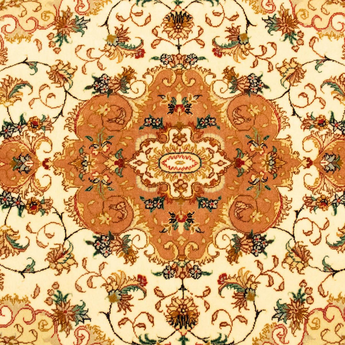 Perzisch tapijt - Tabriz - Royal - 144 x 100 cm - beige