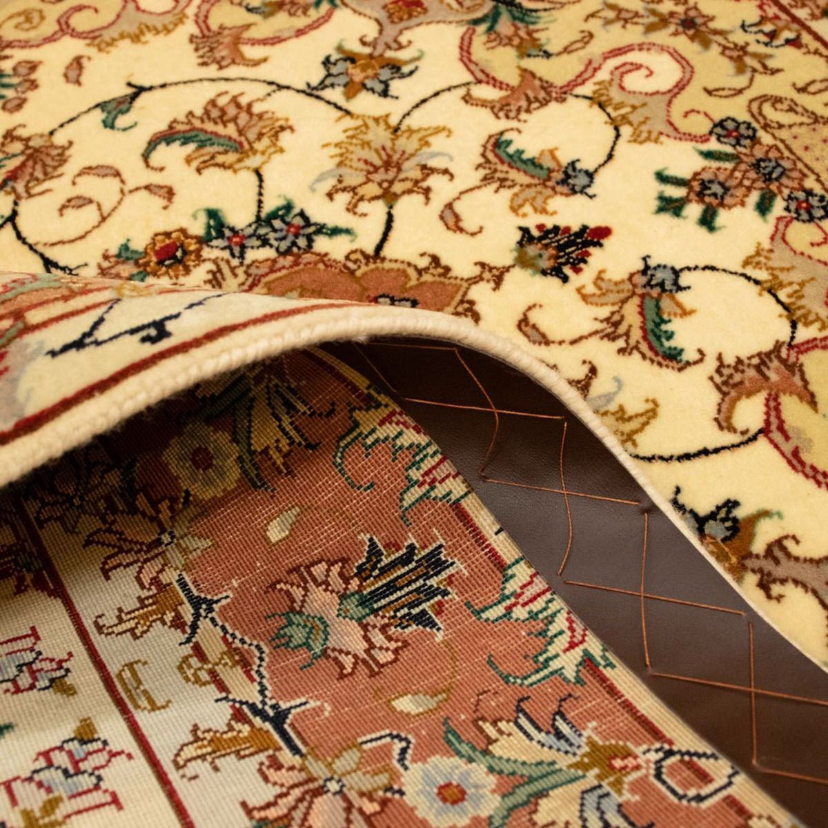 Perzisch tapijt - Tabriz - Royal - 144 x 100 cm - beige