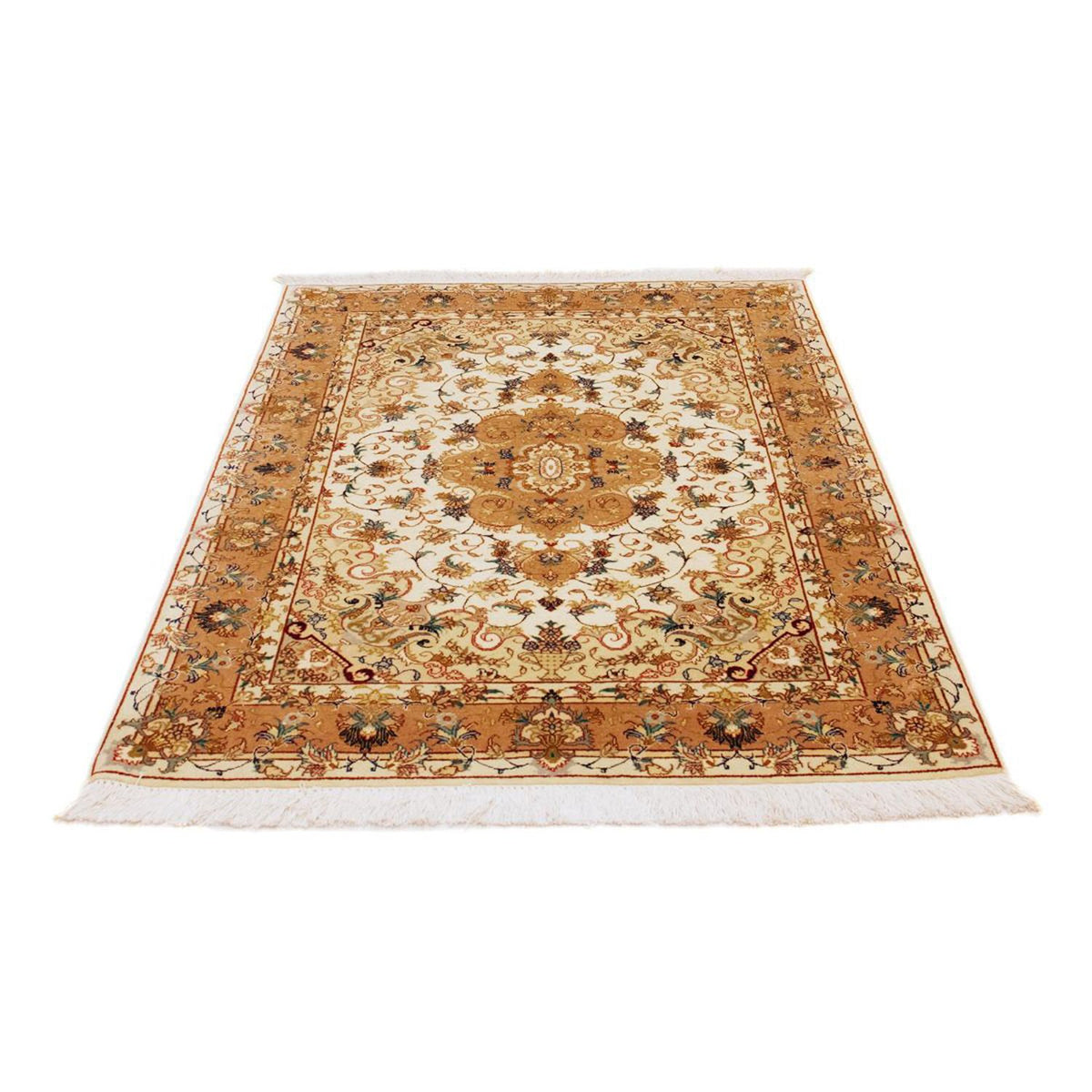Perzisch tapijt - Tabriz - Royal - 144 x 100 cm - beige