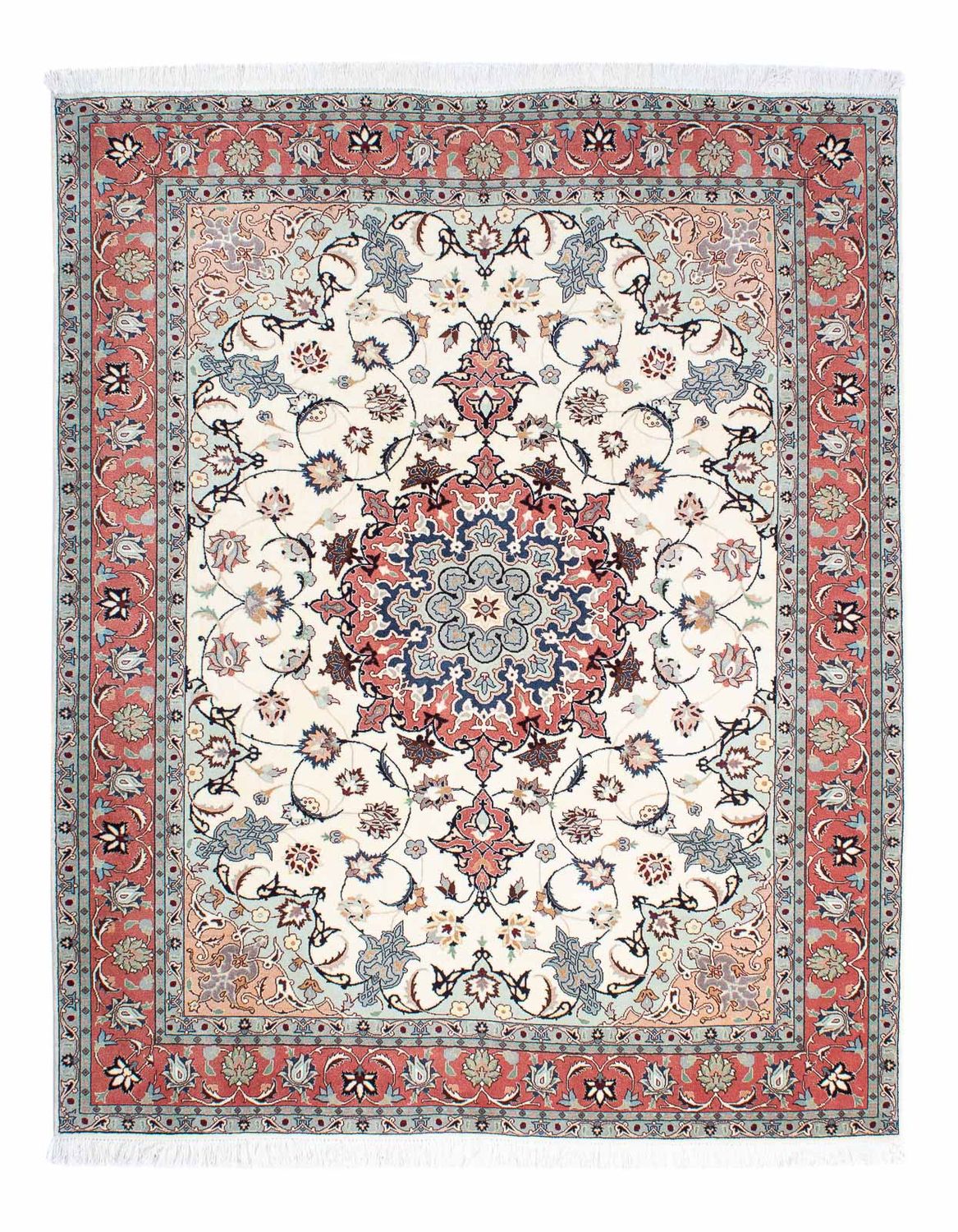 Perzisch tapijt - Tabriz - Royal - 193 x 158 cm - beige