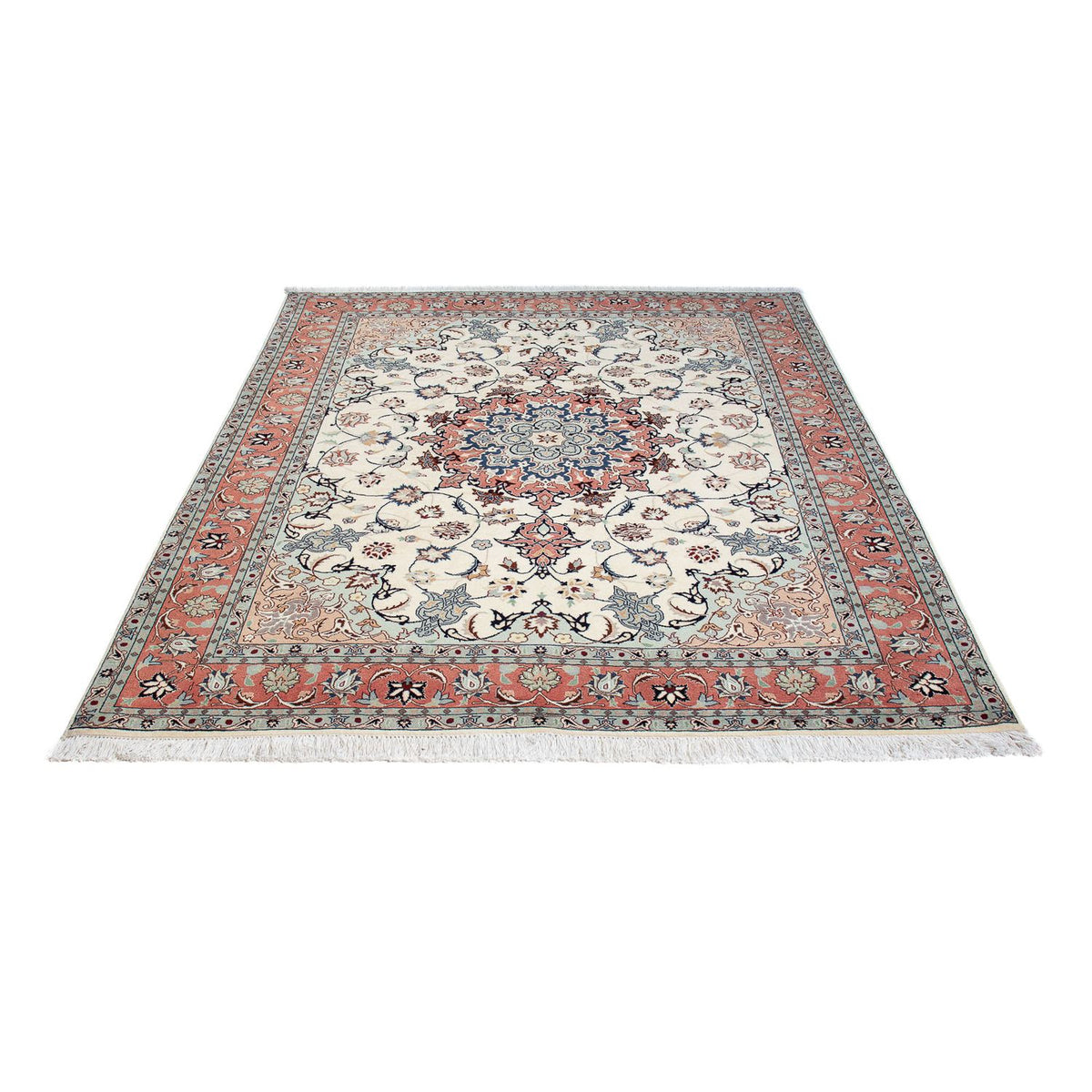 Perzisch tapijt - Tabriz - Royal - 193 x 158 cm - beige