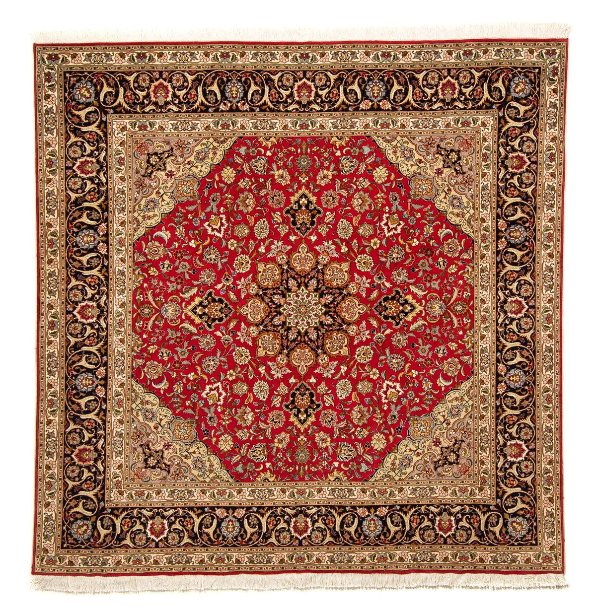 Perzisch tapijt - Tabriz - Royal vierkant  - 203 x 203 cm - rood
