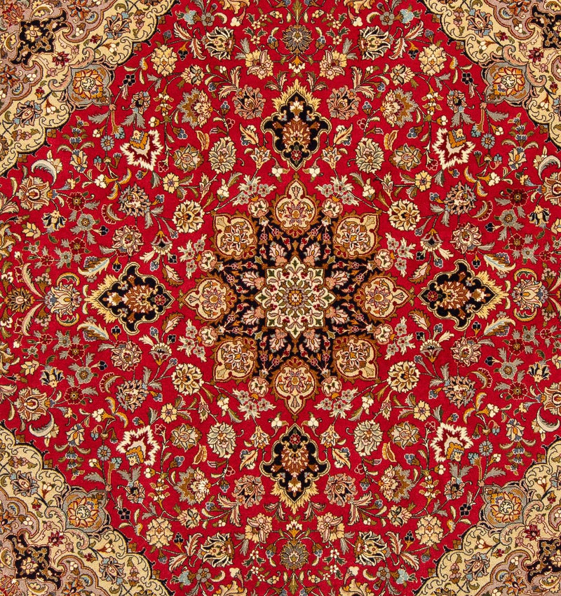 Perzisch tapijt - Tabriz - Royal vierkant  - 203 x 203 cm - rood