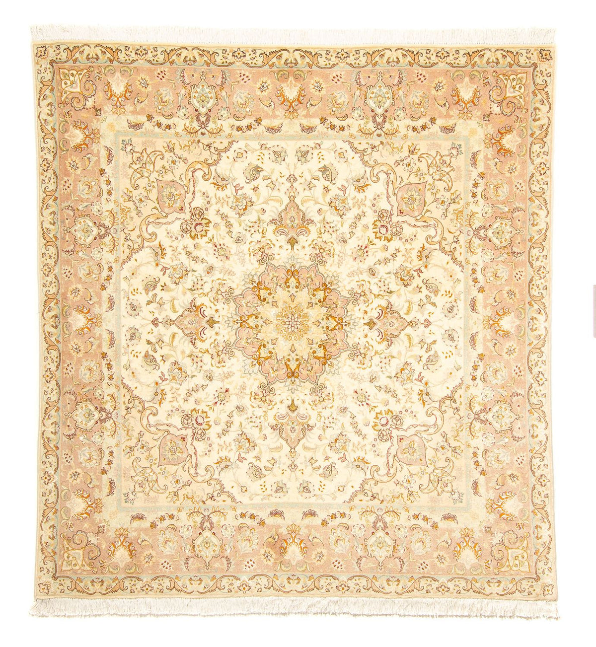 Perzisch tapijt - Tabriz - Royal vierkant  - 210 x 202 cm - beige