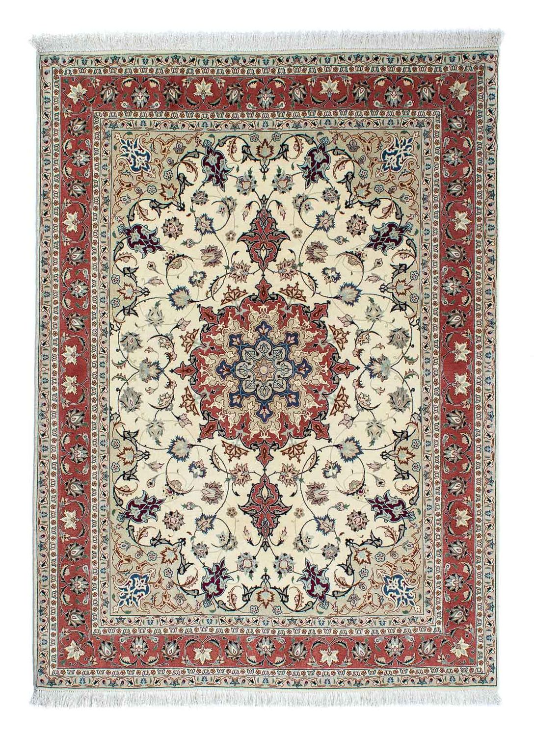 Perzisch tapijt - Tabriz - Royal - 201 x 156 cm - beige