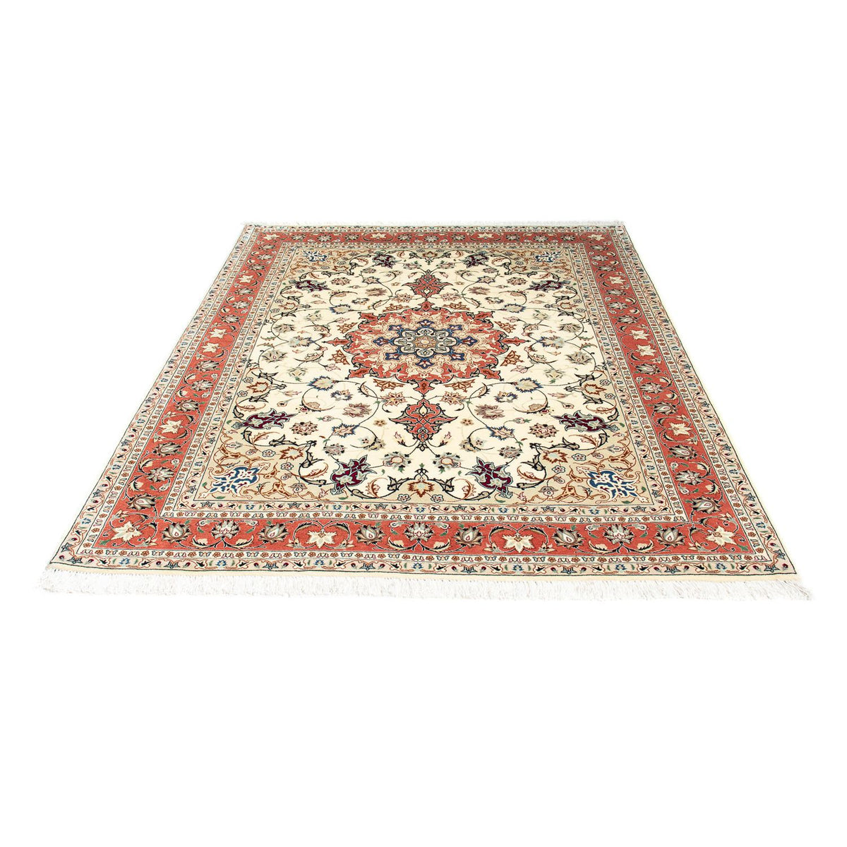 Perzisch tapijt - Tabriz - Royal - 201 x 156 cm - beige