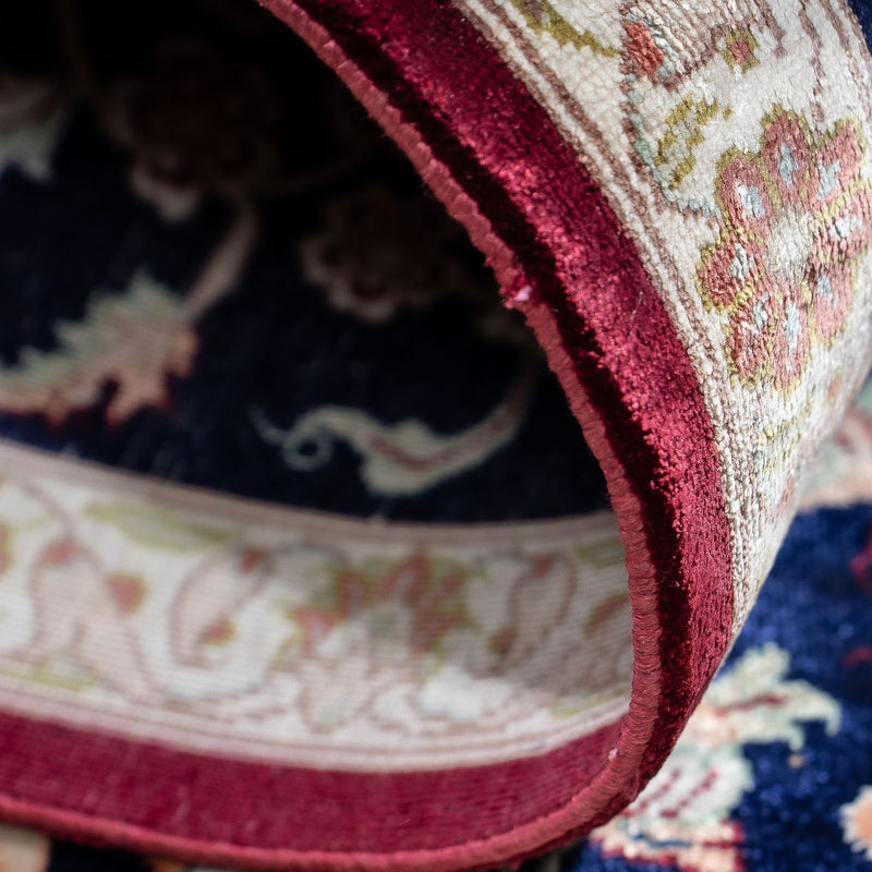 Perzisch tapijt - Ghom - 87 x 59 cm - donkerblauw