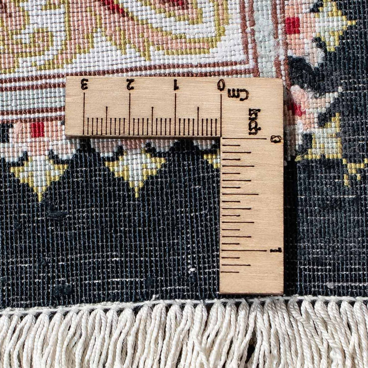 Perzisch tapijt - Ghom - 89 x 57 cm - donkerblauw