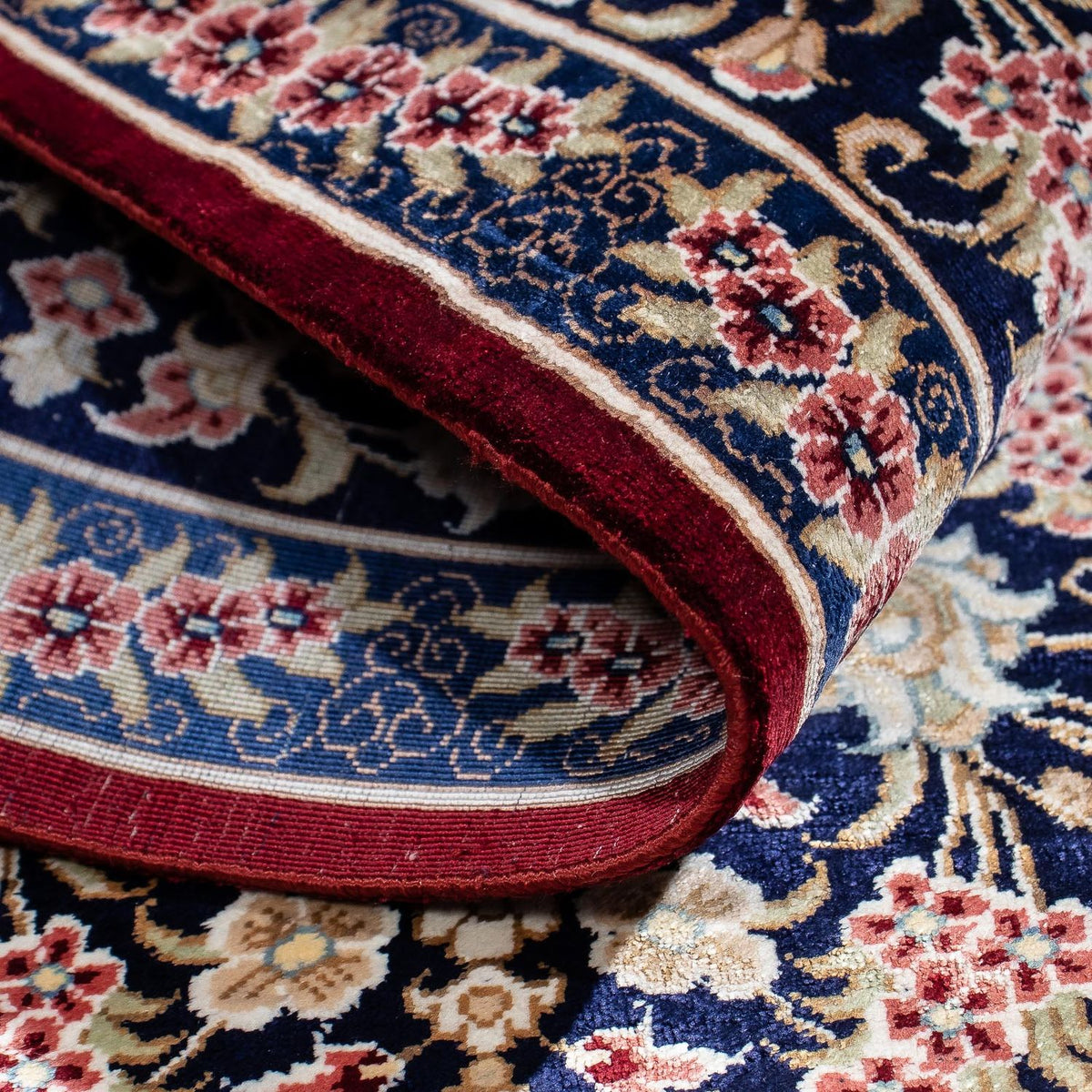 Perzisch tapijt - Ghom - 82 x 57 cm - donkerrood