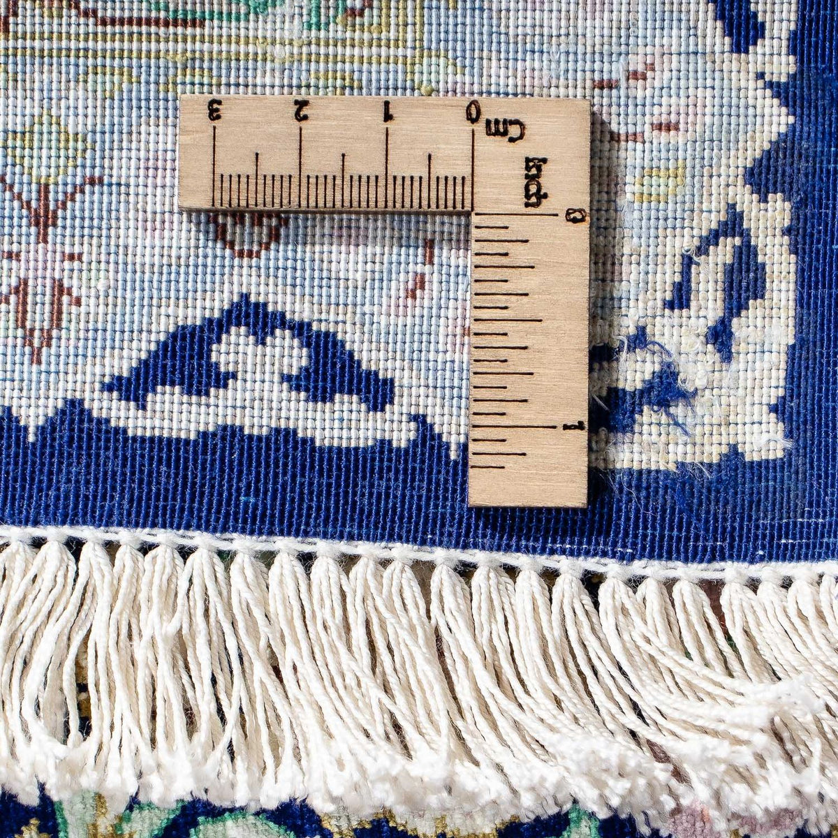 Perzisch tapijt - Ghom - 88 x 63 cm - donkerblauw