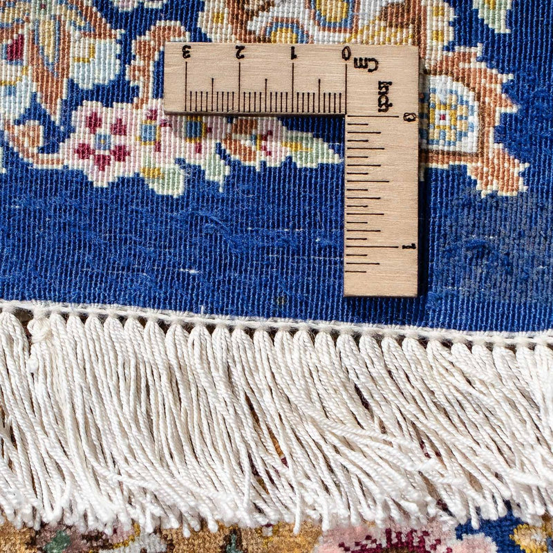 Perzisch tapijt - Ghom - 91 x 62 cm - donkerblauw