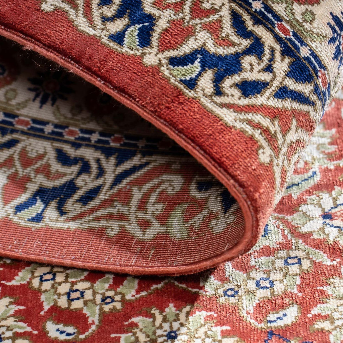 Perzisch tapijt - Ghom - 86 x 60 cm - roest