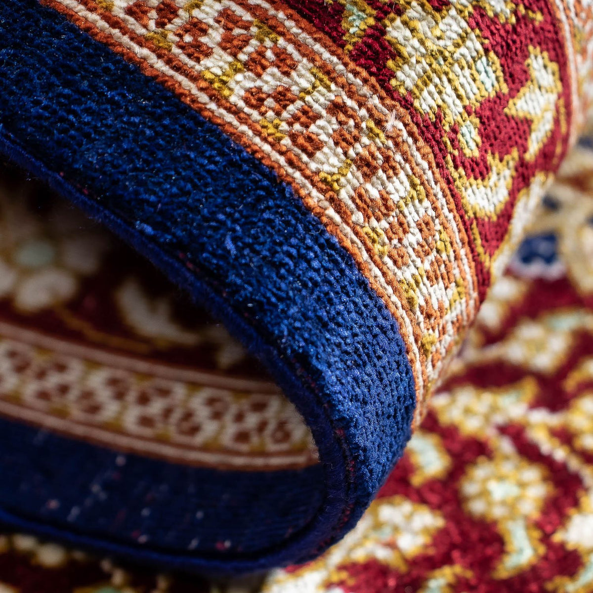 Perzisch tapijt - Ghom - 93 x 60 cm - donkerblauw