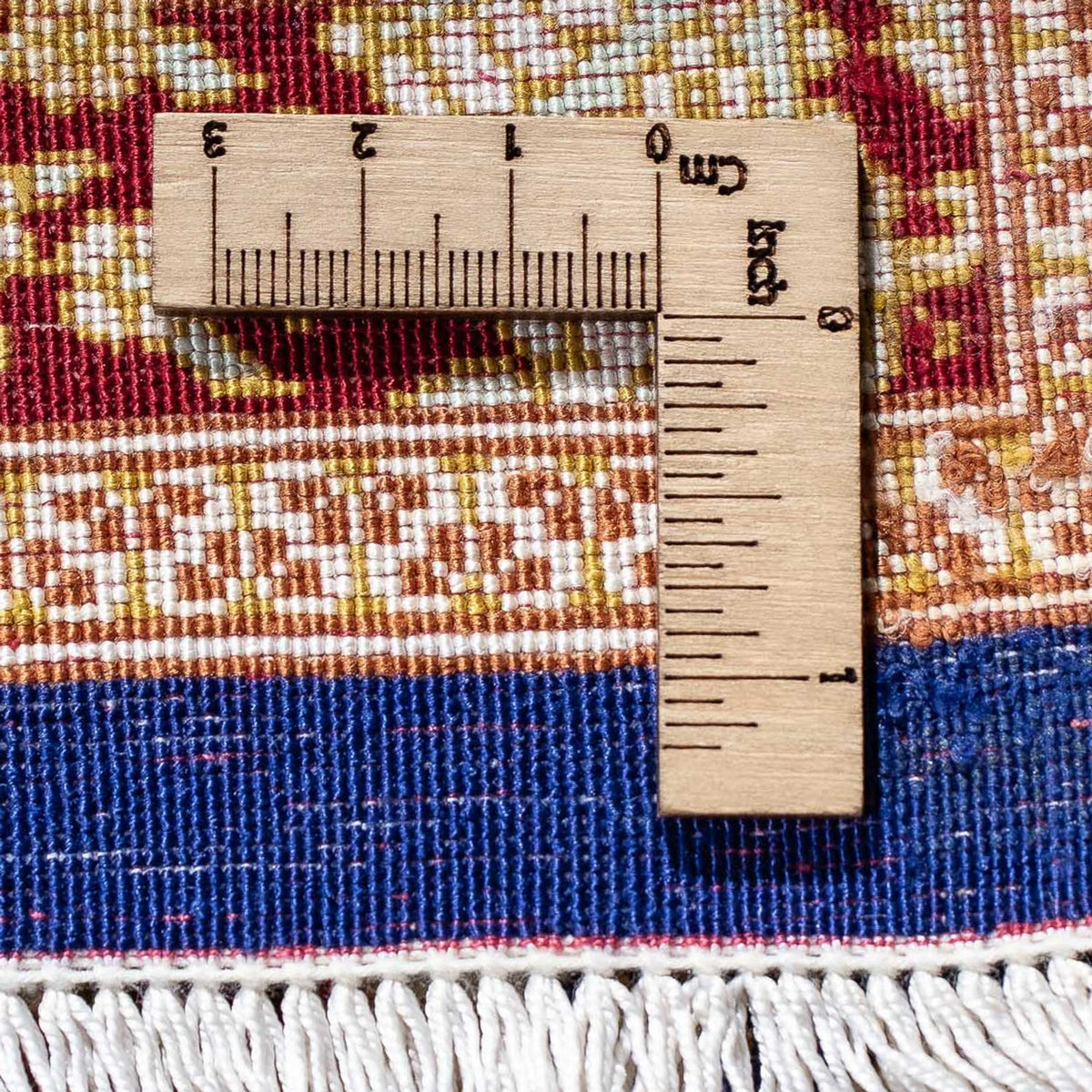 Perzisch tapijt - Ghom - 93 x 60 cm - donkerblauw