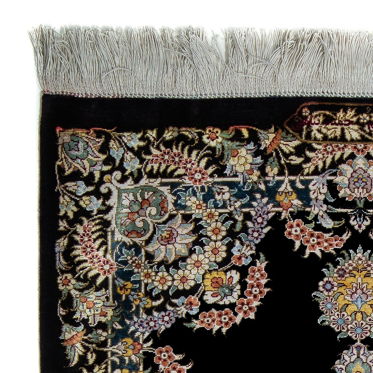 Perzisch tapijt - Ghom - 89 x 59 cm - donkerblauw