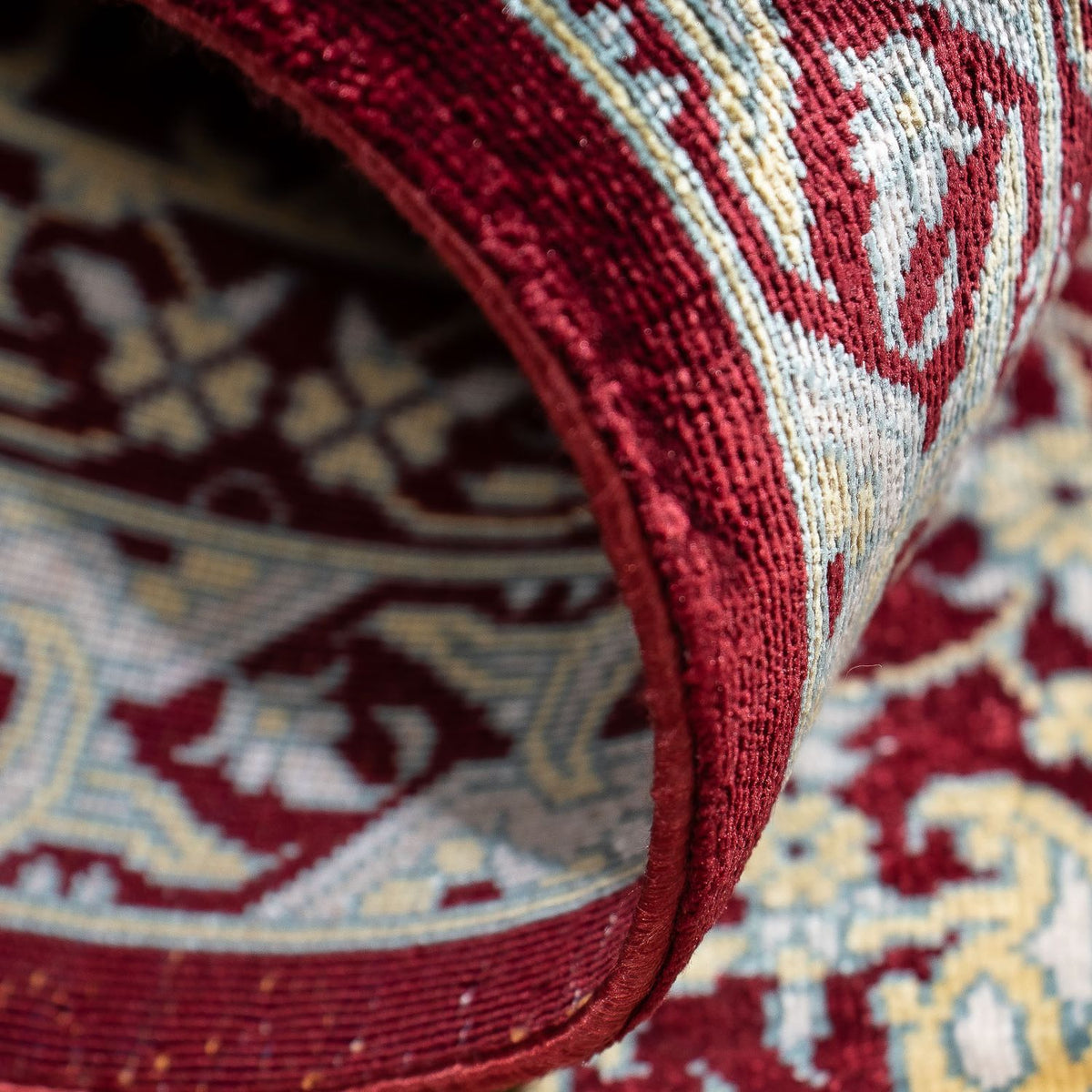 Perzisch tapijt - Ghom - 78 x 54 cm - donkerrood