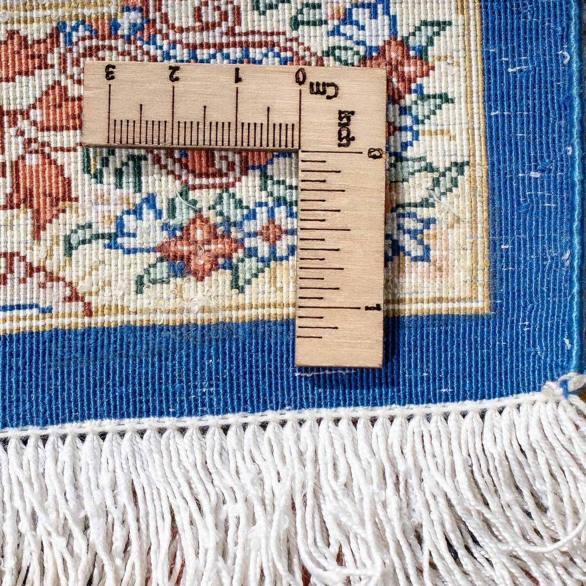 Perzisch tapijt - Ghom - 78 x 55 cm - donkerblauw