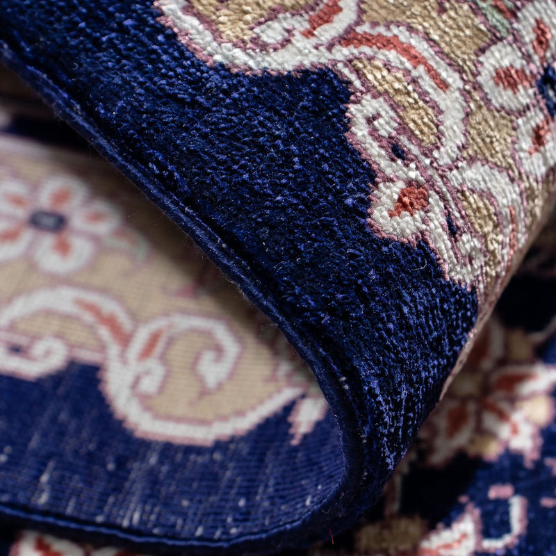 Perzisch tapijt - Ghom - 80 x 56 cm - donkerblauw