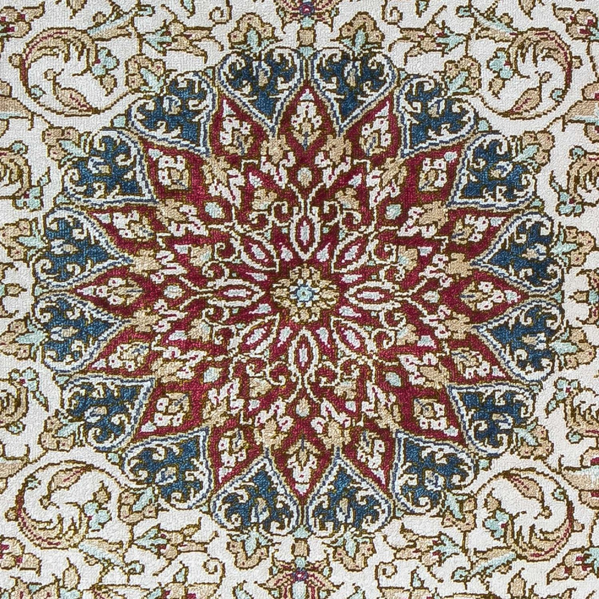 Perzisch tapijt - Ghom - 78 x 60 cm - donkerrood