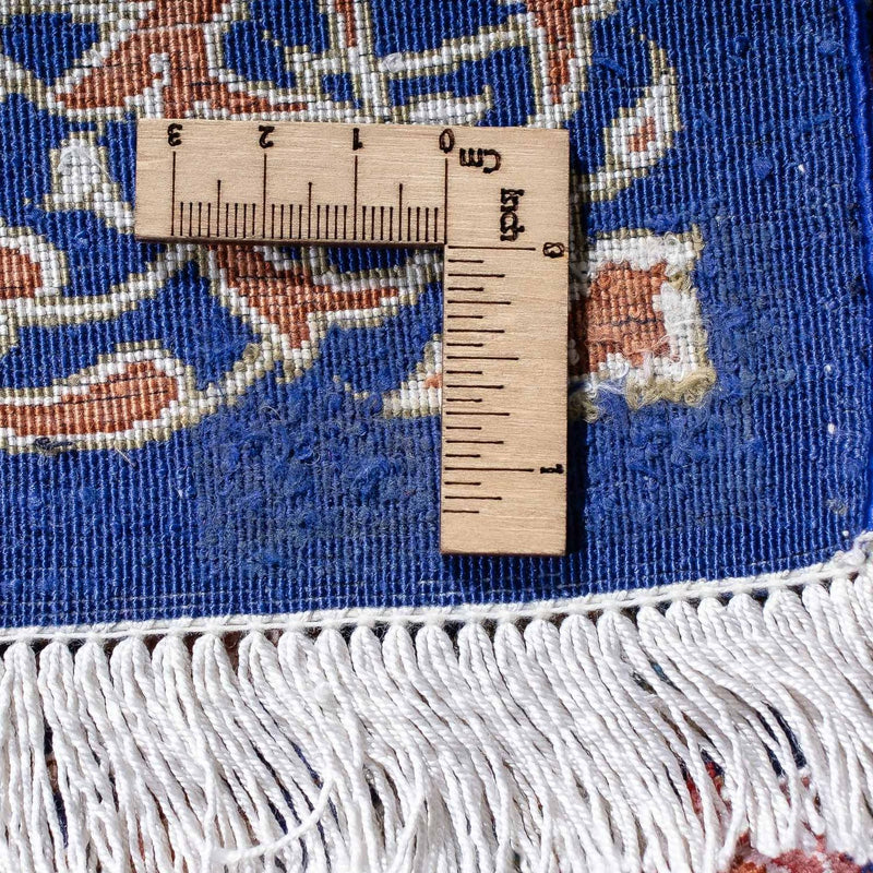 Perzisch tapijt - Ghom - 80 x 55 cm - donkerblauw