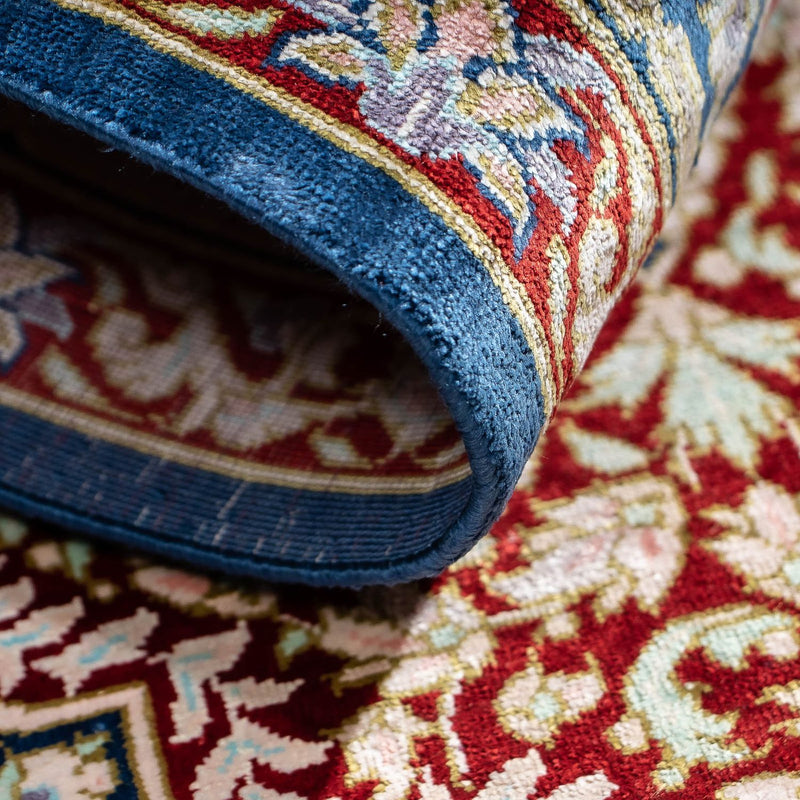 Perzisch tapijt - Ghom - 83 x 53 cm - donkerblauw